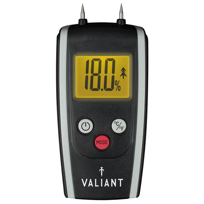 Valiant FIR421 Digitale Vochtmeter Voor Brandhout, Hout En Metselwerk – Met Kleurindicator En Verlicht Scherm